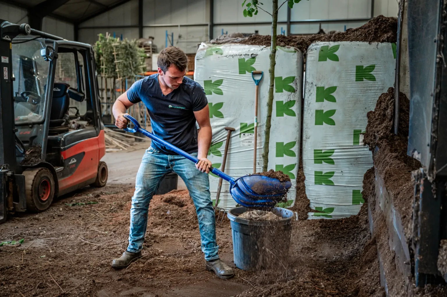 Aan het werk bij Boomkwekerij 't Kempke